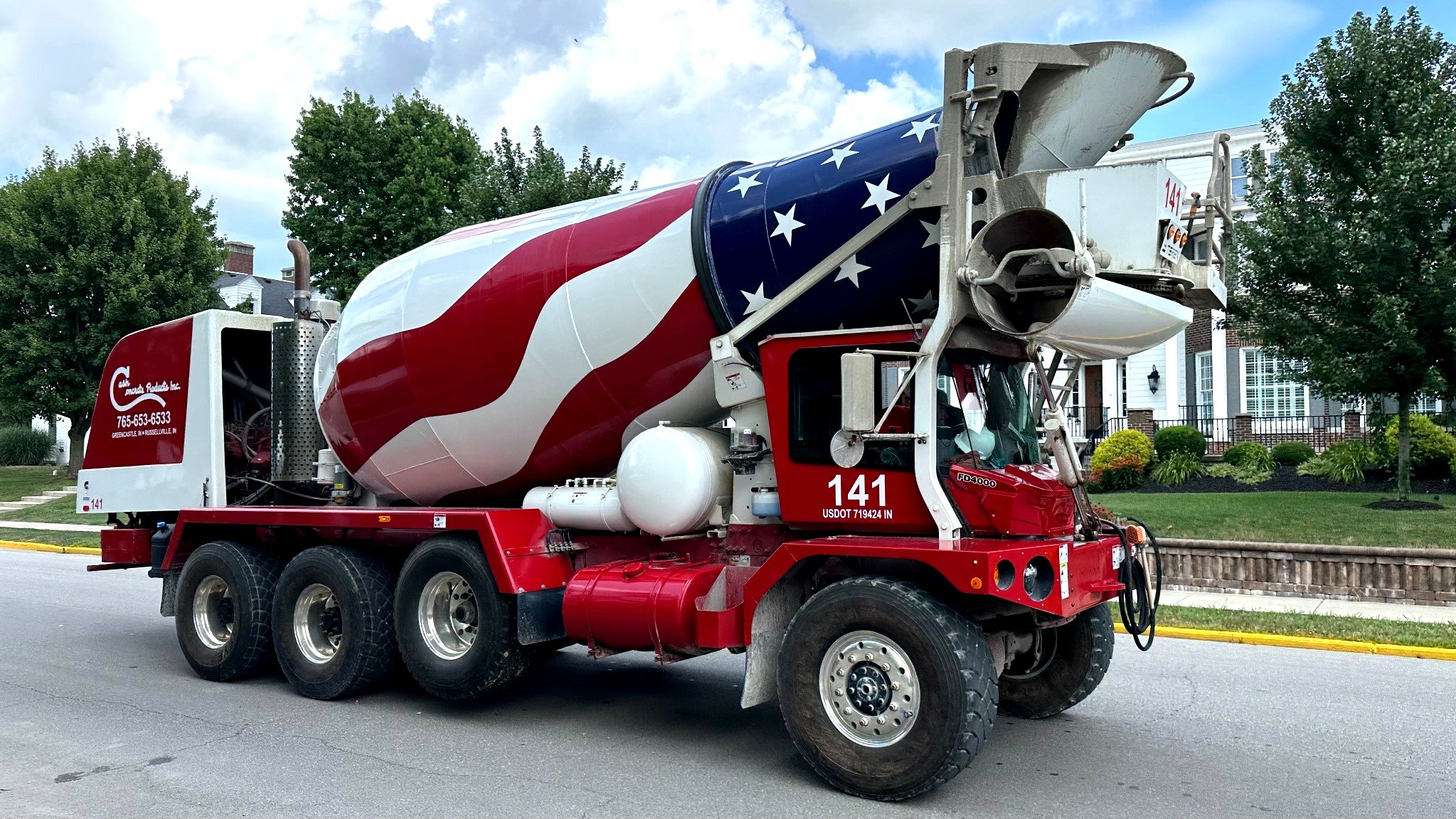 Ready-mix concrete trucks